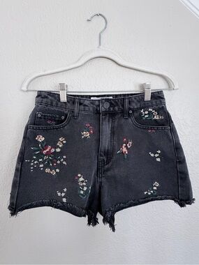 Banjara embroidered denim shorts